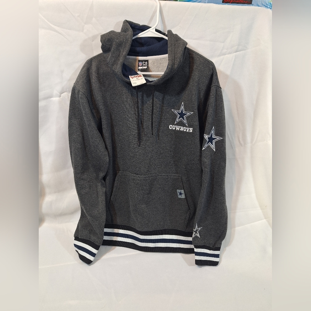 NWT NFL Dallas Cowboys Ultra Game Gray Hoodie Sweatshirt Mens Size Medium